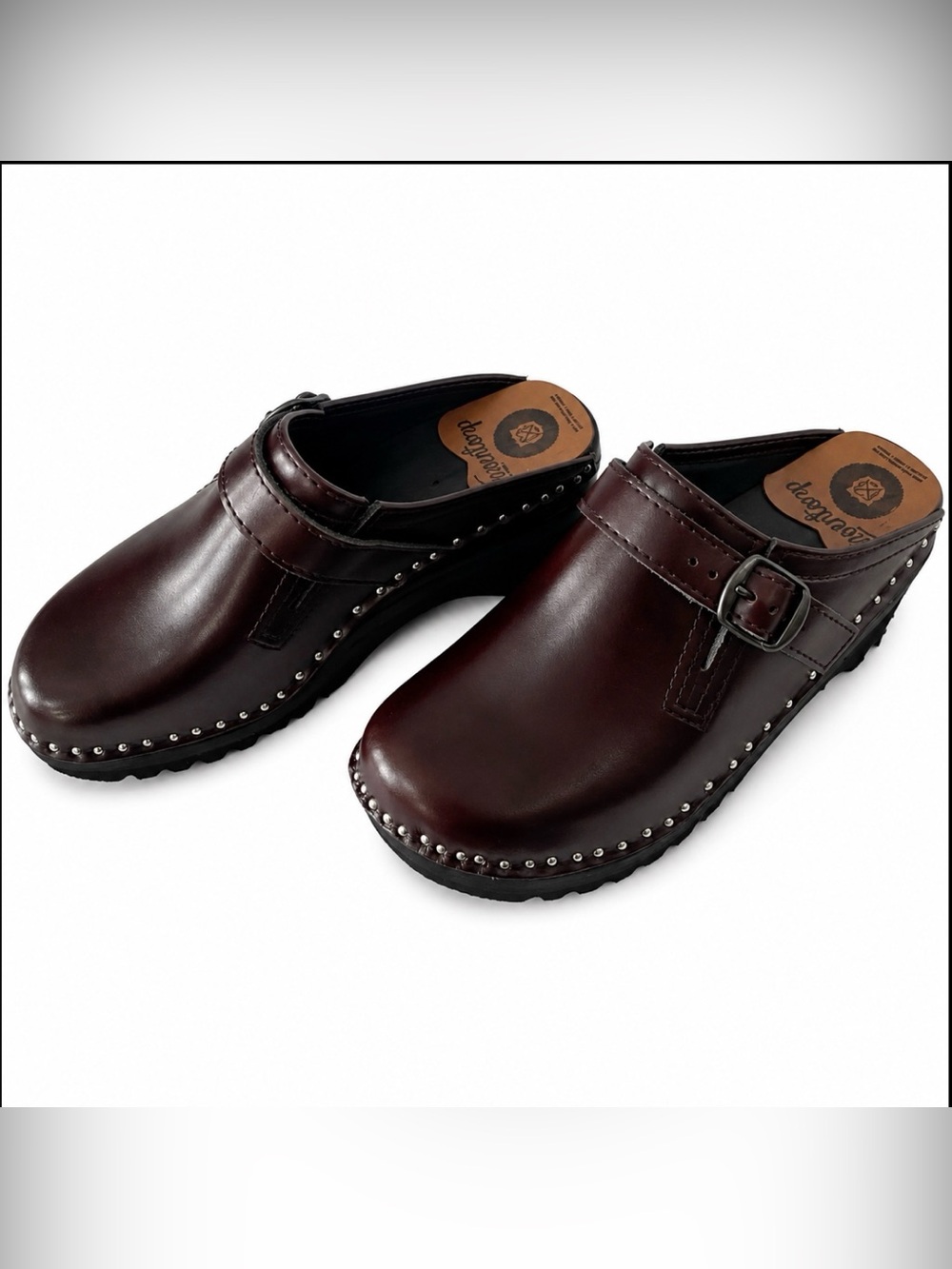 Troentorps Toffelfabrik Leather Clog size 35 NWOT - Picture 7 of 8